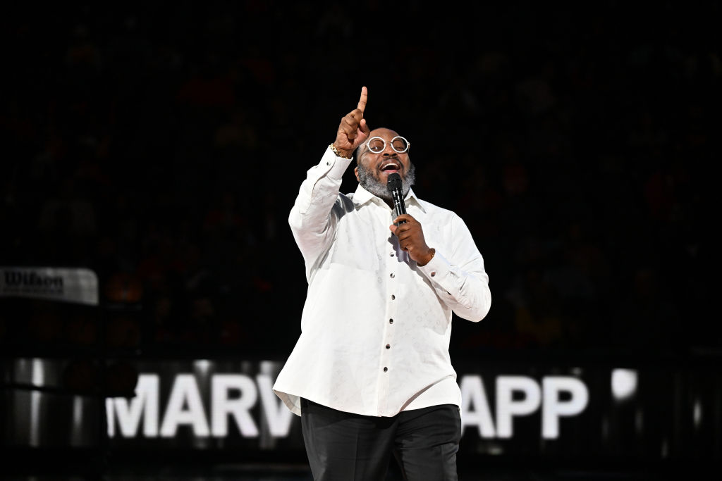 Celebrities Attend Portland Trail Blazers v Atlanta Hawks