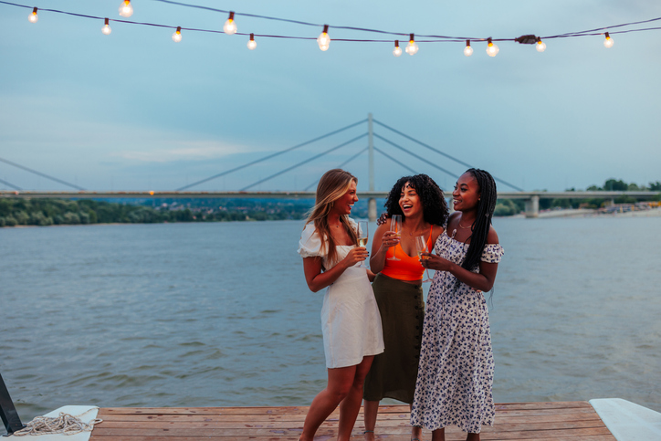 Summer Activity Ideas - Female friends at a boat party