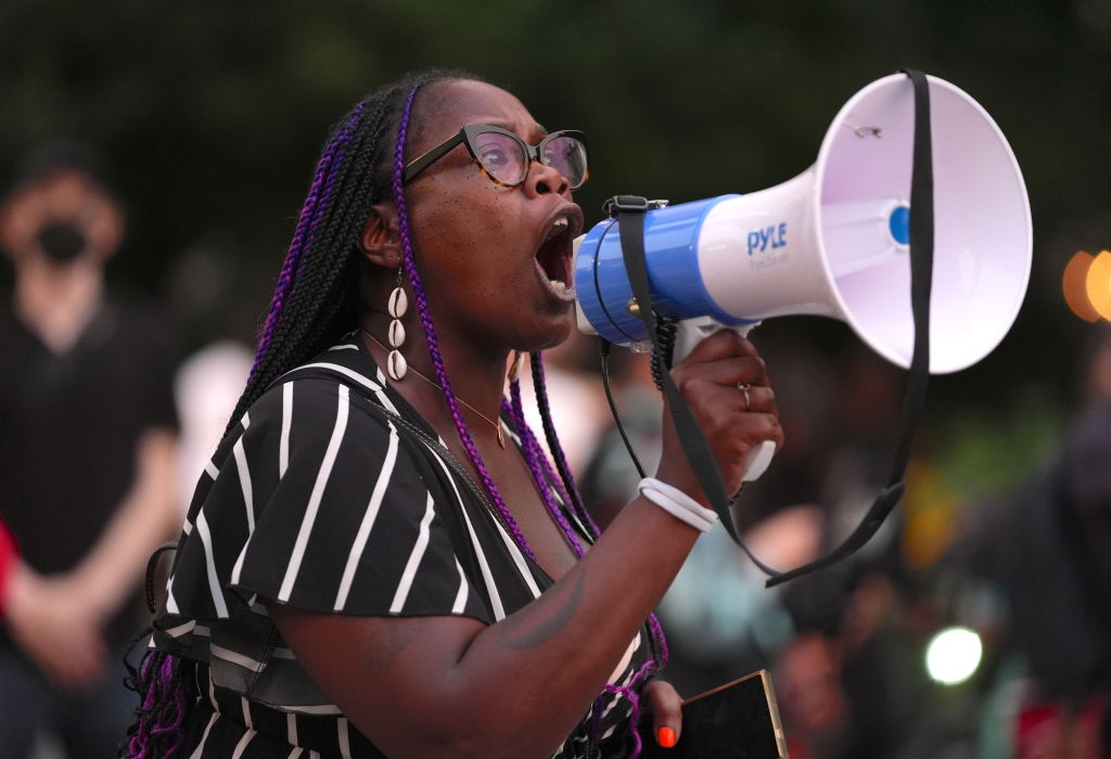 Protest in New York for Sonya Massey killed by police in Illinois