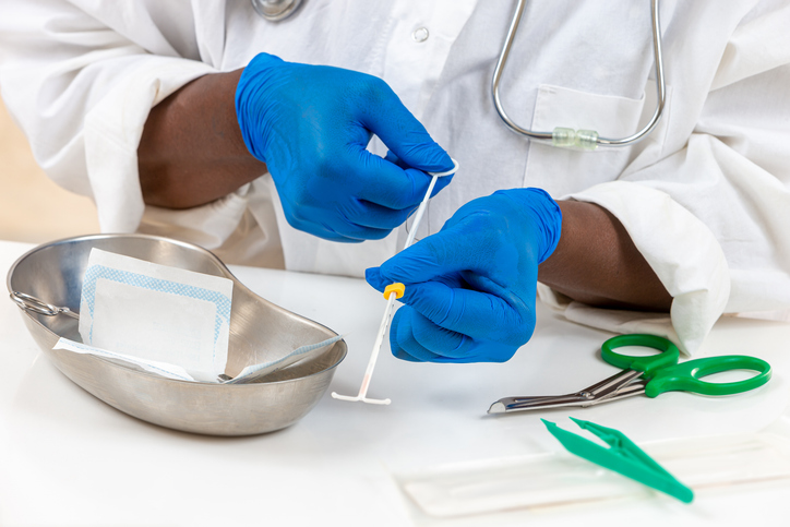 iud pain management - Installation of a hormonal IUD, Complete equipment