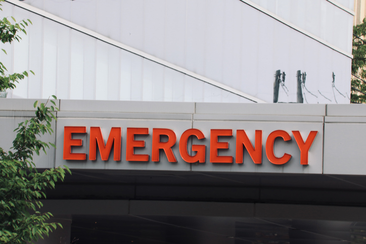 ER department entrance sign at a Hospital facility