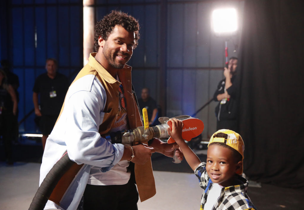 russell wilson's son -Nickelodeon Kids' Choice Sports 2019 - Backstage