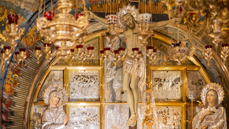 Alter of Crucifixion at Church of Holy Sepulchre