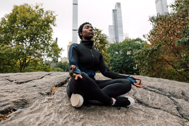 Young woman practicing yoga