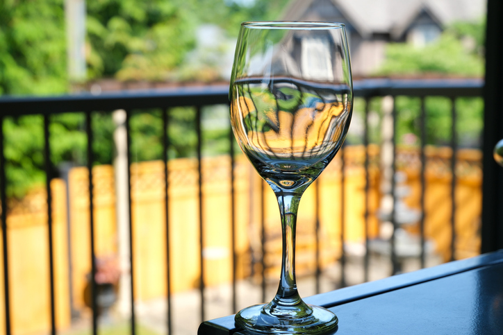 Successful Dry January - empty wine glass