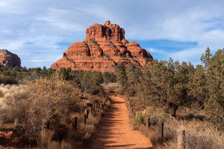 Bell Rock hiking trail in Sedona, Arizona