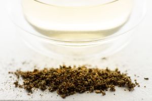 cup of hot tea and tea bag