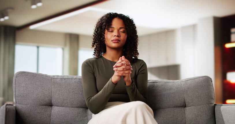 African American Woman Praying
